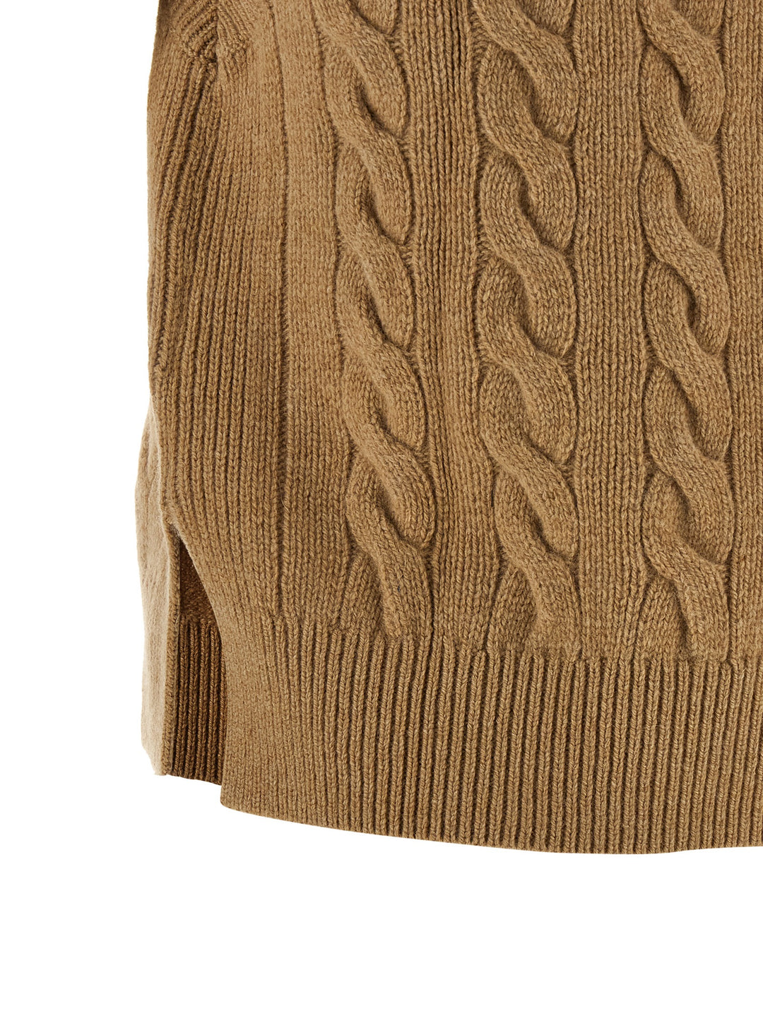 Polo Ralph Lauren Braided Vest Gilet - Beige | 2388530f74c065992b029998d90eb9fcf1c51d82