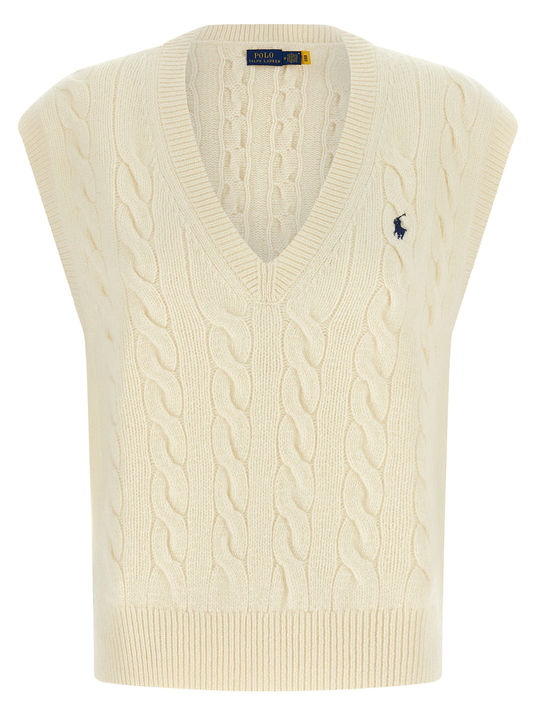Polo Ralph Lauren Braided Vest Gilet - White | 09ebe59b8b57faf1b185607a5d2c037433343fad