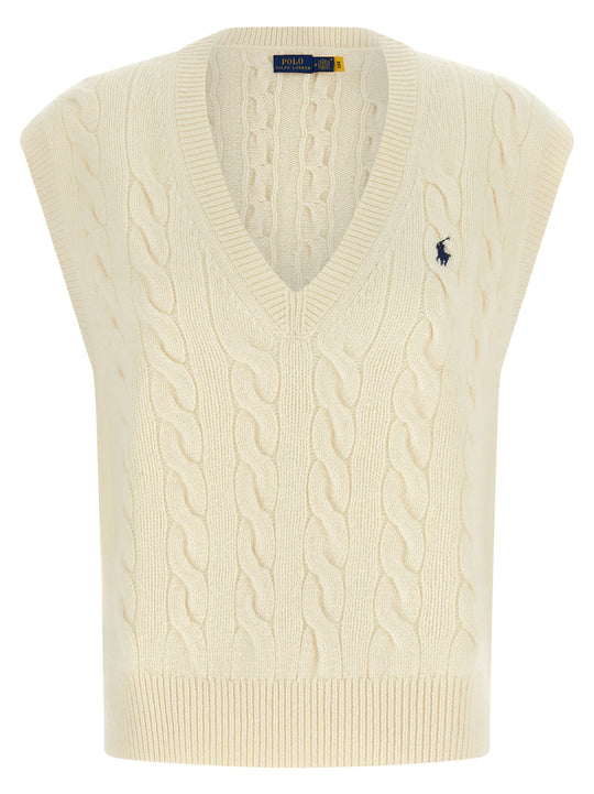 Braided Vest Gilet White