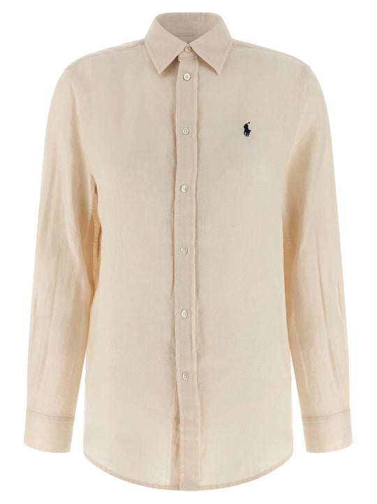 Linen Shirt Shirt And Blouse Beige