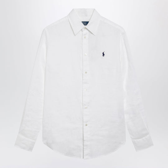 White Linen Classic-Fit Shirt
