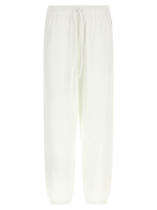 Logo Embroidery Joggers Pants White