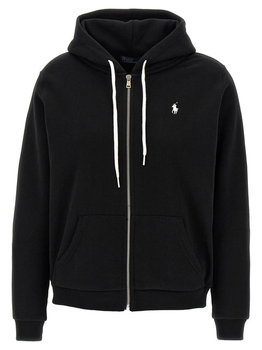 Zipped Hoodie Sweatshirt Black