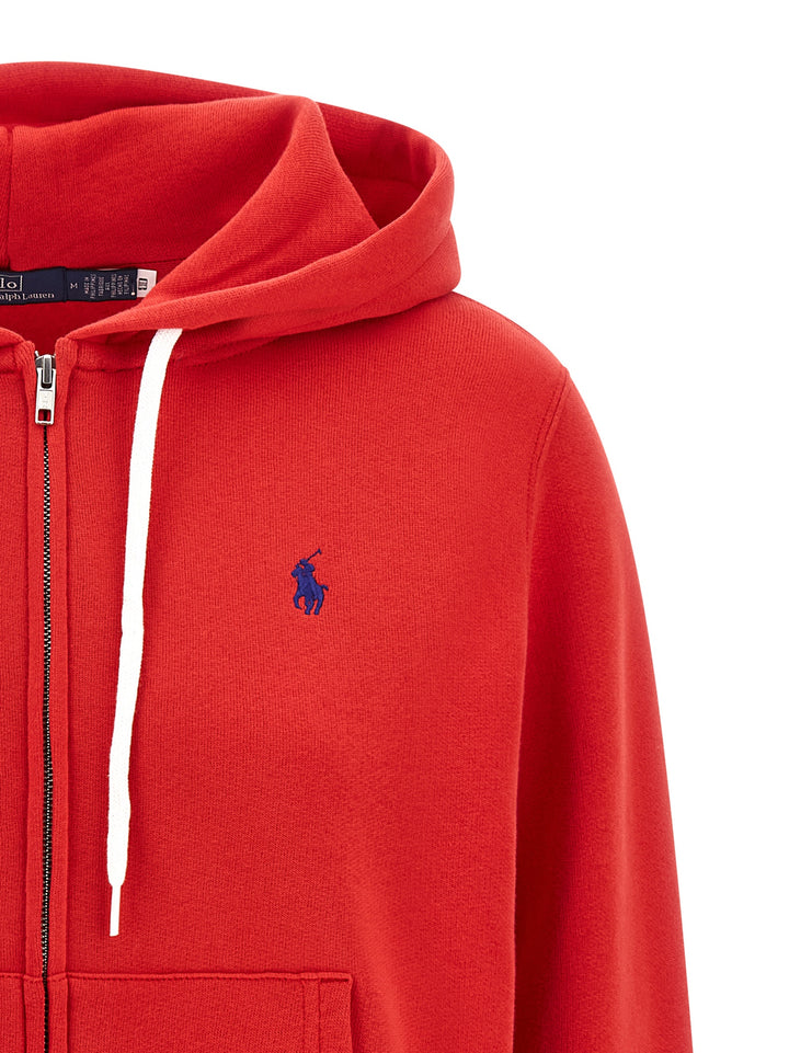Polo Ralph Lauren Logo Embroidery Hoodie Sweatshirt - Red | 66b0d2f38e7c487946d8de40c4619dbefa0f0471