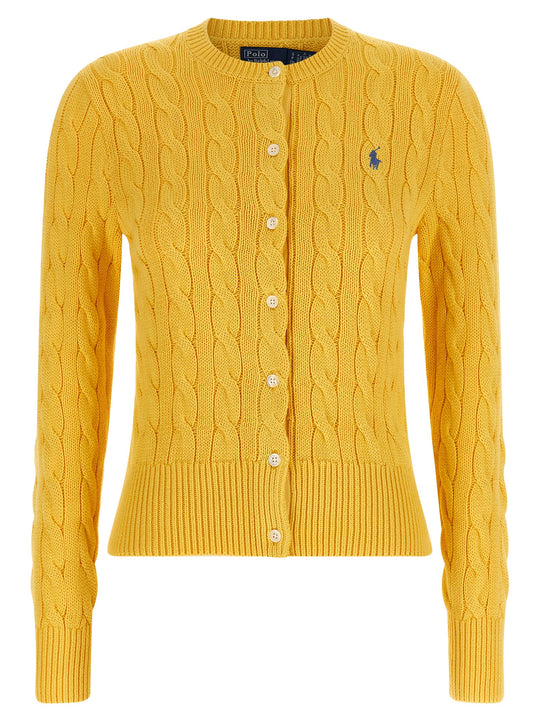 Cotton Cable Cardigan Sweaters And Cardigans Yellow