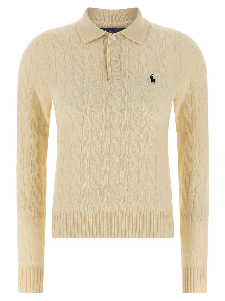 Polo Ralph Lauren Braided  Shirt Polo - White | 652f73bdeb7aa978f05b8f4b5b1d194328e08126
