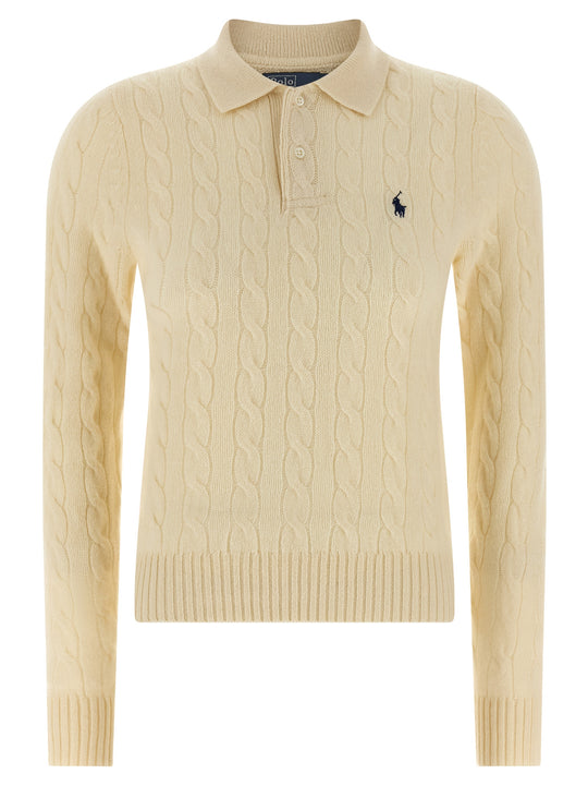 Braided Shirt Polo White