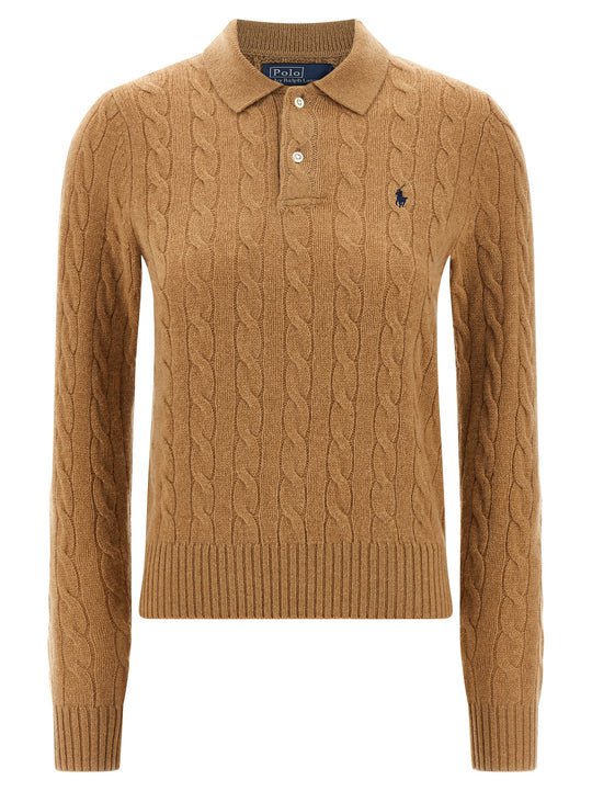 Braided Shirt Polo Beige