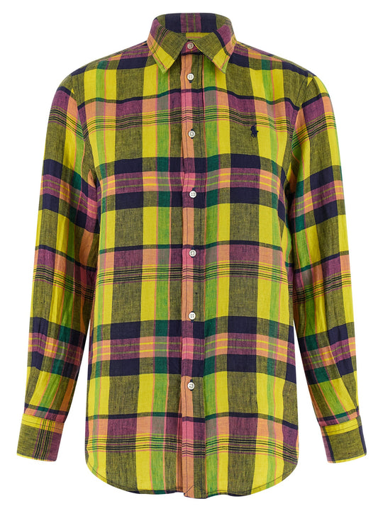 Linen Shirt Shirt And Blouse Multicolor