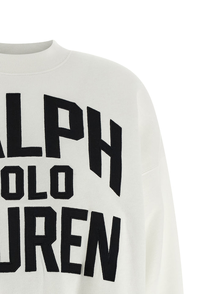 Polo Ralph Lauren Logo Embroidery Sweatshirt - White/Black | 3f8365f20b0031d9da482d9d1067e016c50b8763