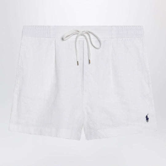 White Linen Shorts