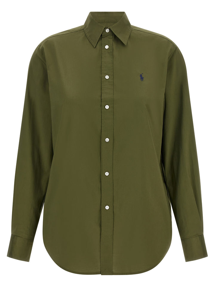 Polo Ralph Lauren Logo Embroidery Cotton Shirt Shirt and Blouse - Green | 8dac66d4cda69b9541ecc7a82e6984164c268308