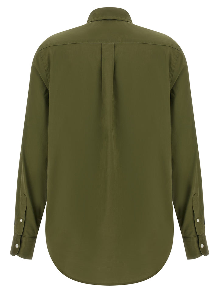 Polo Ralph Lauren Logo Embroidery Cotton Shirt Shirt and Blouse - Green | b69be0e9d1b36094a4c5fdf8f8c91f73621e0b88