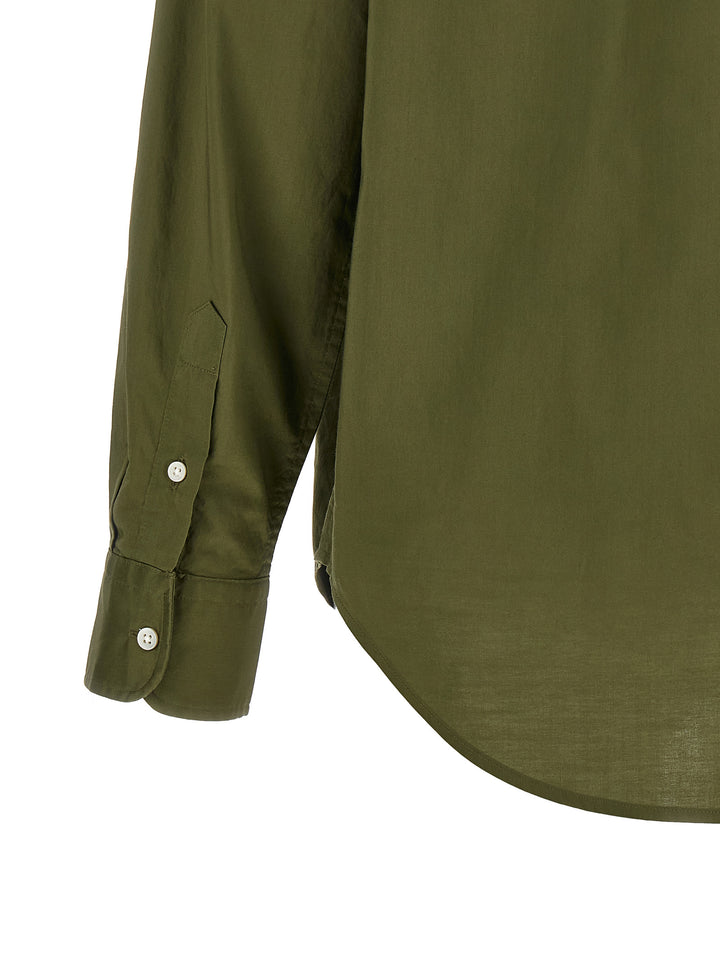 Polo Ralph Lauren Logo Embroidery Cotton Shirt Shirt and Blouse - Green | 5919e893efe57425a8eeb2ddafb4cf9b2a084c36