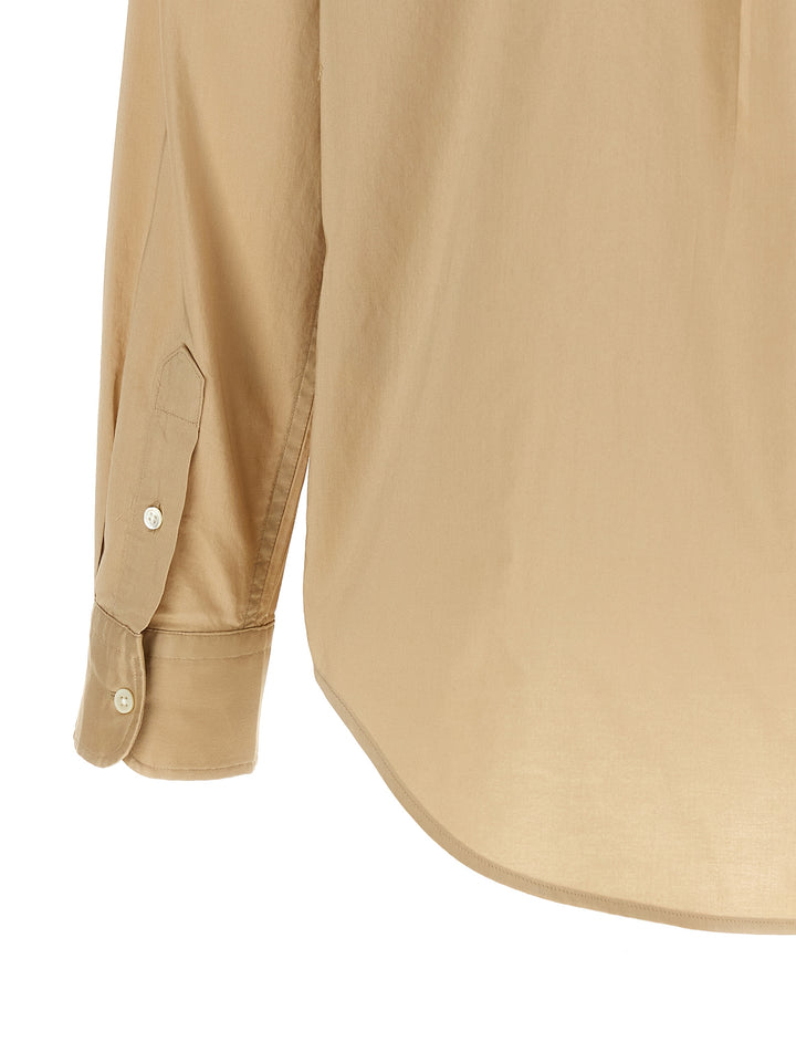 Polo Ralph Lauren Logo Embroidery Cotton Shirt Shirt and Blouse - Beige | 3089ed6a05eeb9b1a9fcd186c5389f13d0bec082