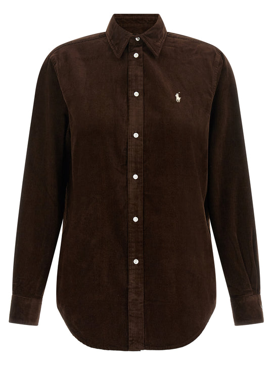 Corduroy Shirt Shirt And Blouse Brown