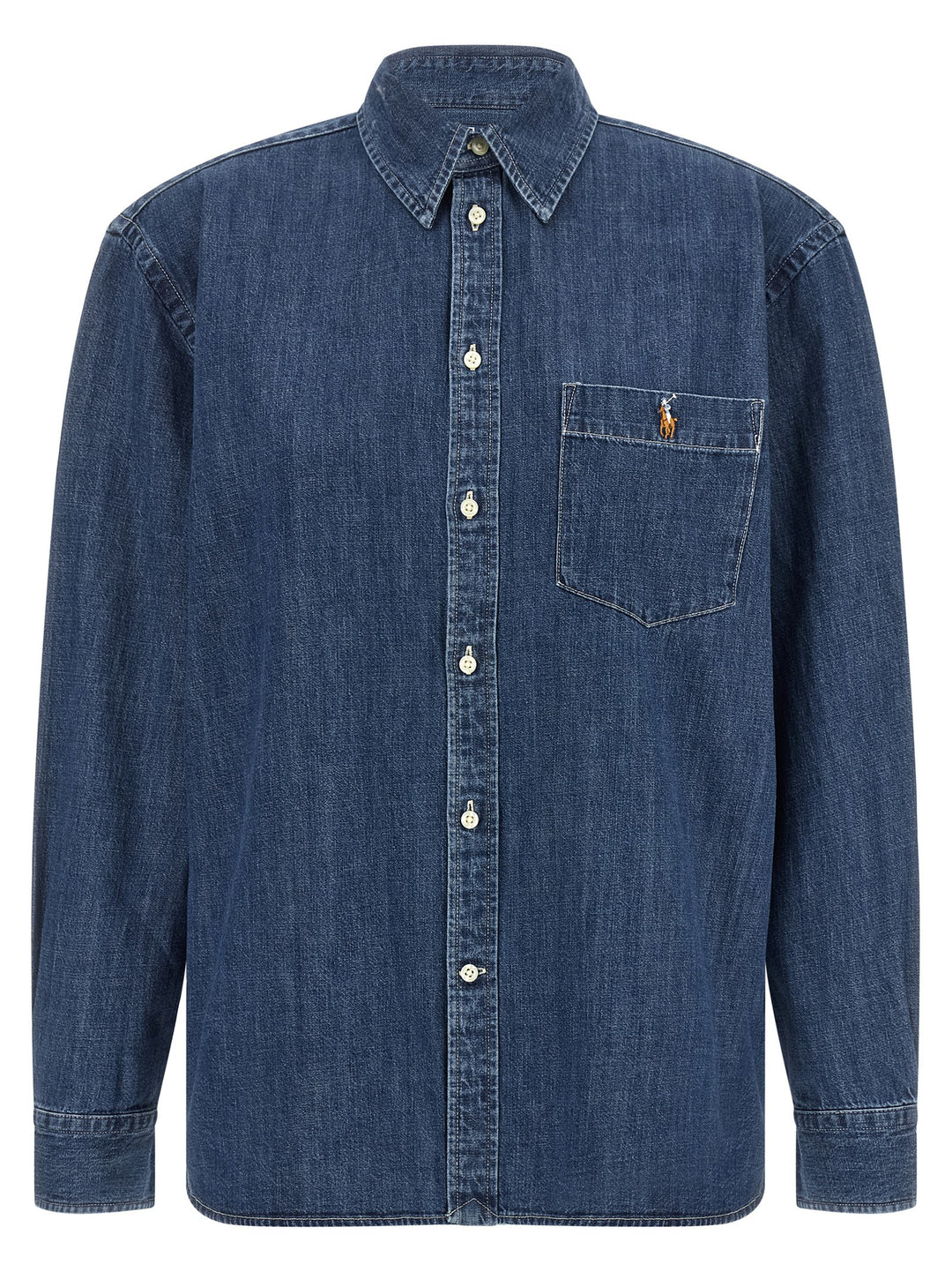 Polo Ralph Lauren Denim Shirt With Logo Embroidery Shirt and Blouse - Blue | d05e44d49392d50a7bb1d79b89b21f26aa8ae20a