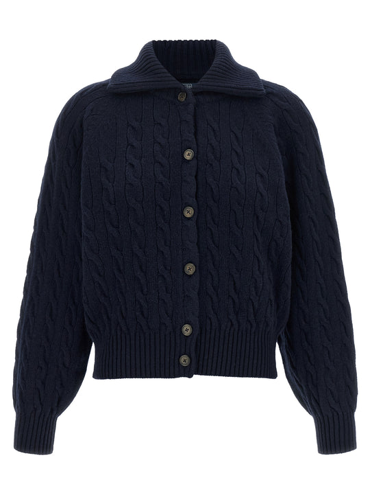 Braided Cardigan Sweaters And Cardigans Blue