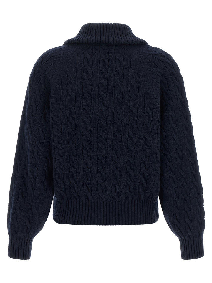 Polo Ralph Lauren Braided Cardigan Sweaters and Cardigans - Blue | c1f4e5ba40ded43022591fde7fcd811e19b2c184