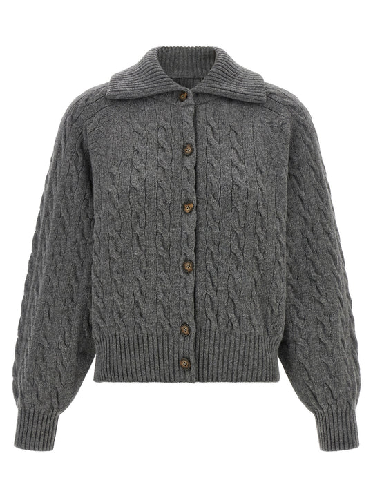 Braided Cardigan Sweaters And Cardigans Gray