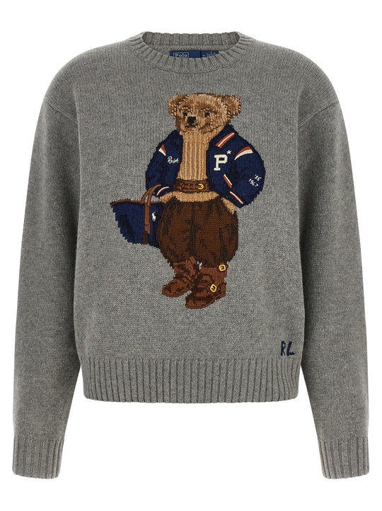 Polo Bear Sweaters And Cardigans Gray
