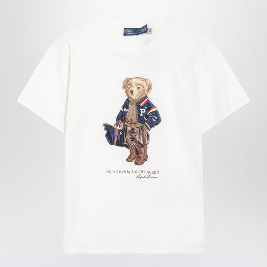 White Polo Bear Cotton T-Shirt