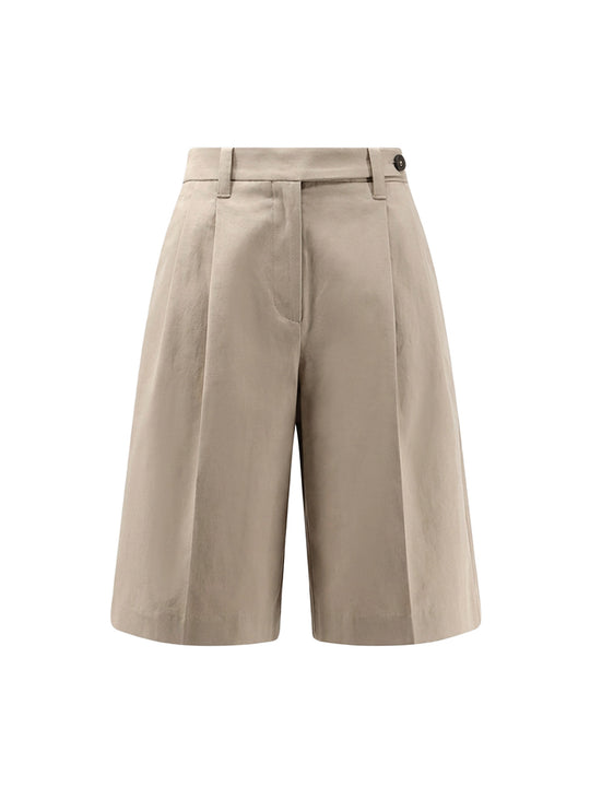 Cotton And Linen Shorts