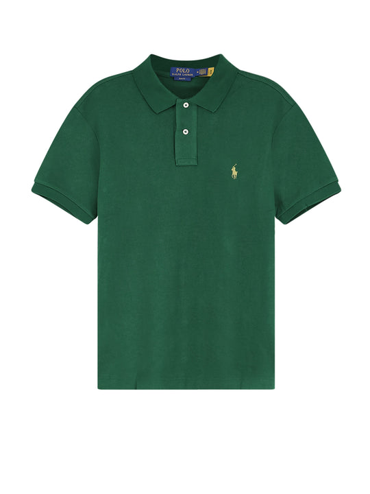 Cotton Polo With Front Logo Embroidery