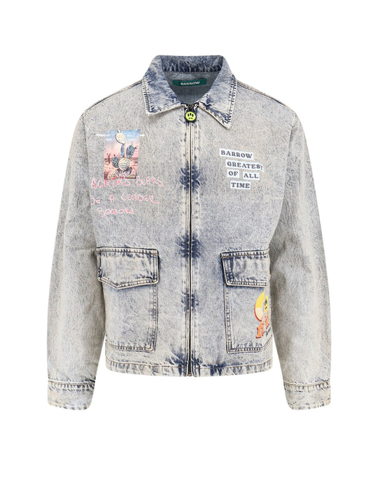 Denim Jacket With Front Print