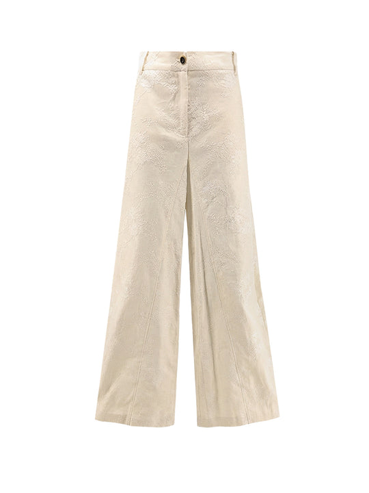 Ivy Linen Trousers With Embroidery