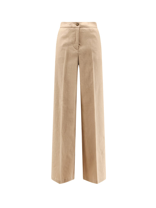 Jacopone Linen And Viscose Trousers