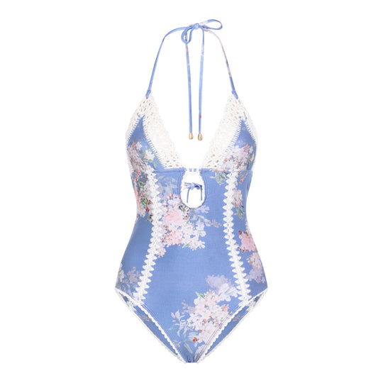 Sea Clothing Tea Blue Botanical Floral