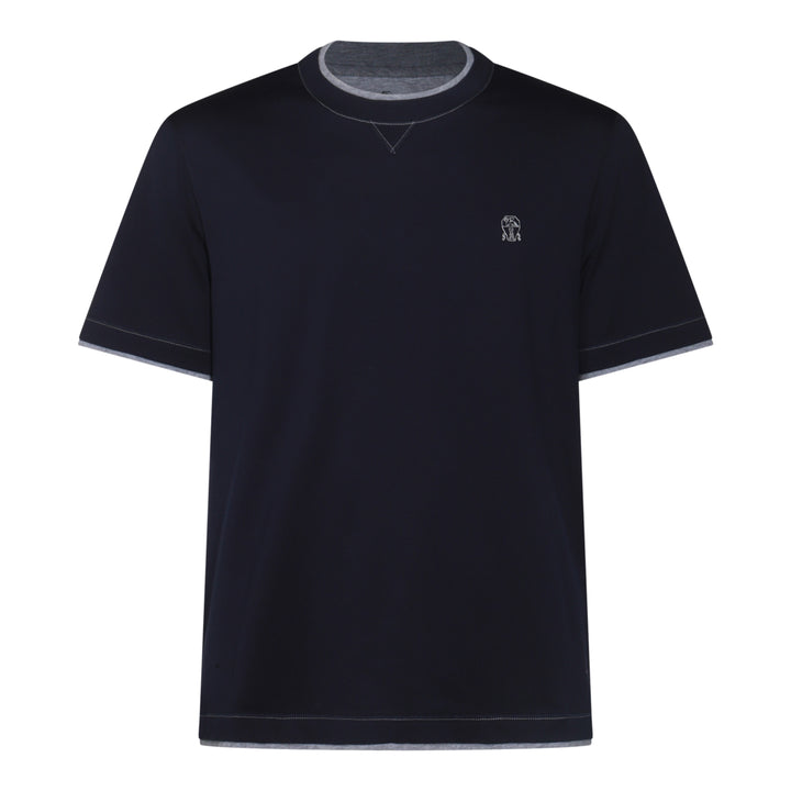 Brunello Cucinelli T-shirts and Polos - Blue and green | 44b53e50106bfabd8a466dadb92f2fe23a313570