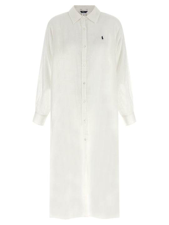 Maxi Boyfriend Shirt Dresses White