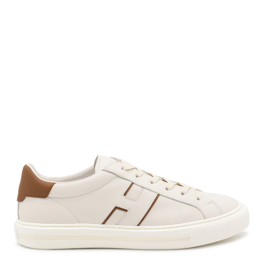 Sneakers White-Cognac