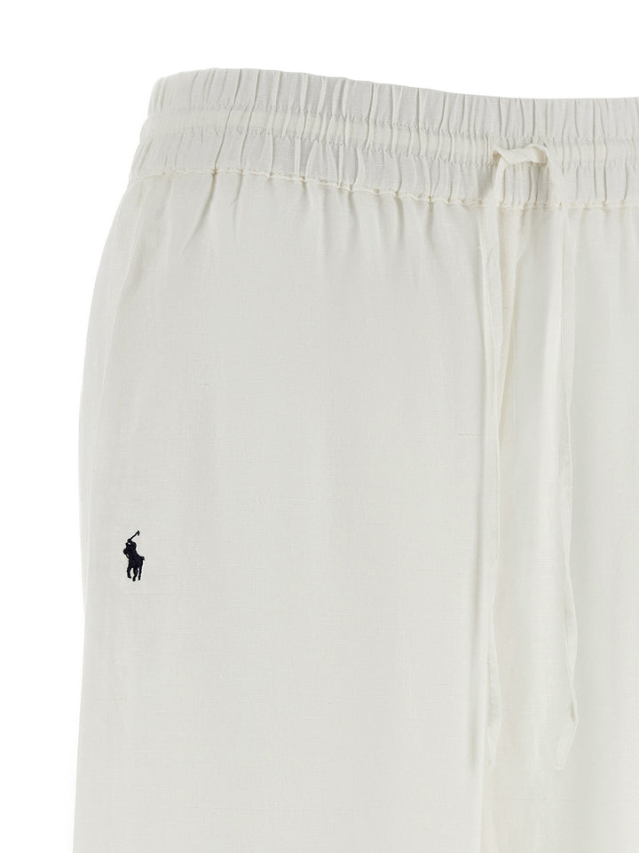 Polo Ralph Lauren Linen Trousers Pants - White | 91600ab4eeb2b86b25d06e7eeeb4d2f769d50f50