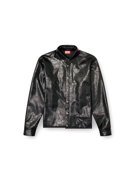 S-Simply-Qmbu Faux-Leather Shirt