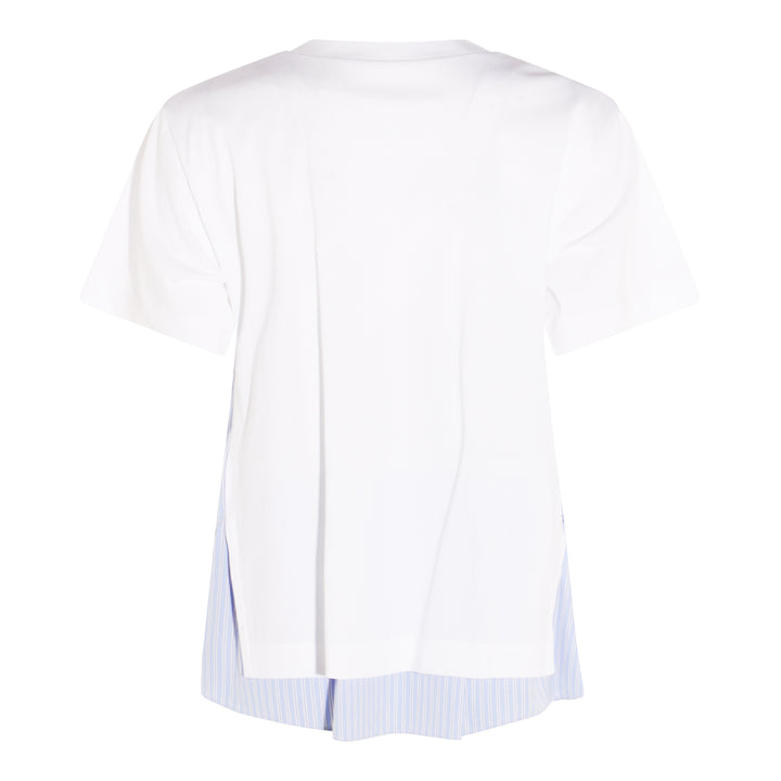 Sacai T-shirts and Polos - WHITE/BLUE STRIPE | 3a75a90e5e3af16a356584d9e6302ed710a85623