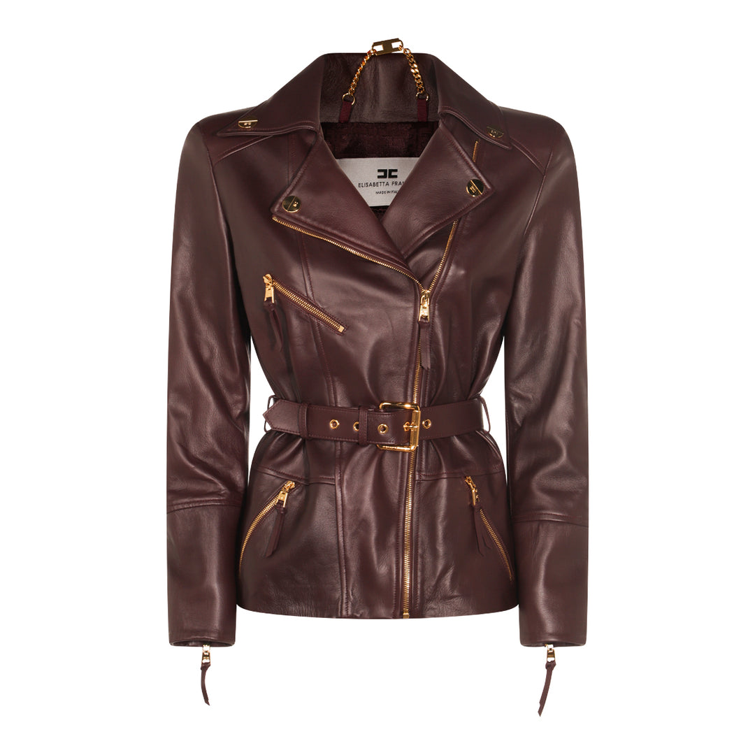 Elisabetta Franchi Jackets - MERLOT | 038cfff8e0b25ffe4d6c6c02ca057e07f7558c65