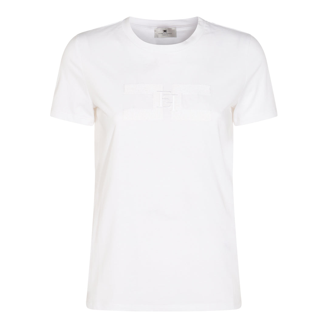 Elisabetta Franchi T-shirts and Polos - GESSO | 93cc6ab56fe55e2c872e50d11e4b6aa931de6189