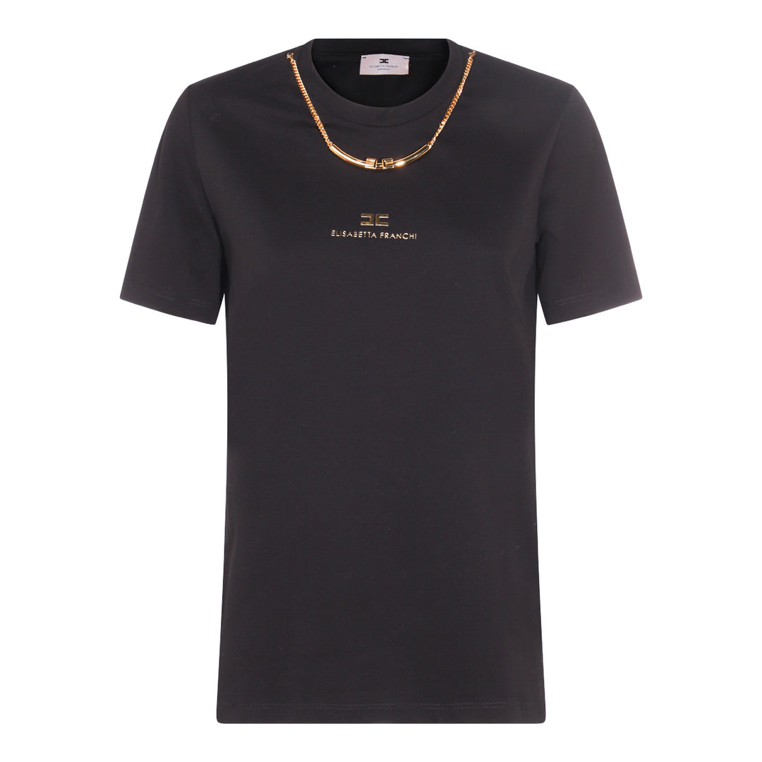 Elisabetta Franchi T-shirts and Polos - Blacks and greys | 31842ba4abb9b99d5015c868ab6d3072f57f3a59