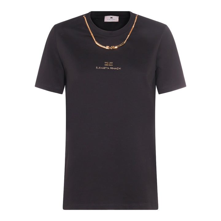 Elisabetta Franchi T-shirts and Polos - Blacks and greys | 31842ba4abb9b99d5015c868ab6d3072f57f3a59