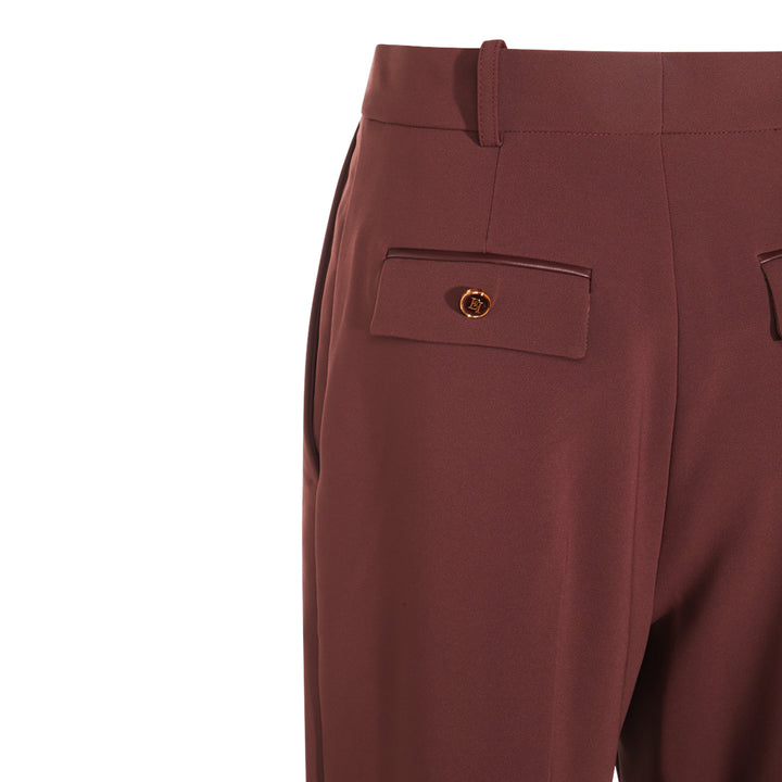 Elisabetta Franchi Trousers - MERLOT | 469ec2de561a6000d96a7aed9dbef4f336e5592c