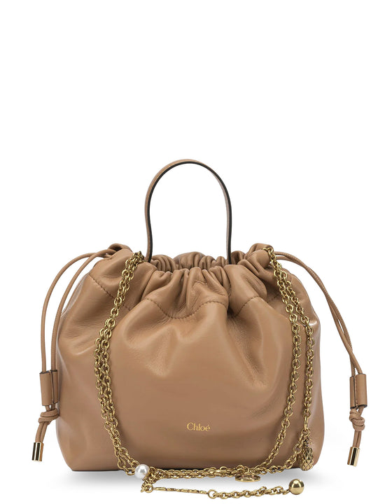 Chloé Icons Leather Crossbody Bag With Logo On The Front