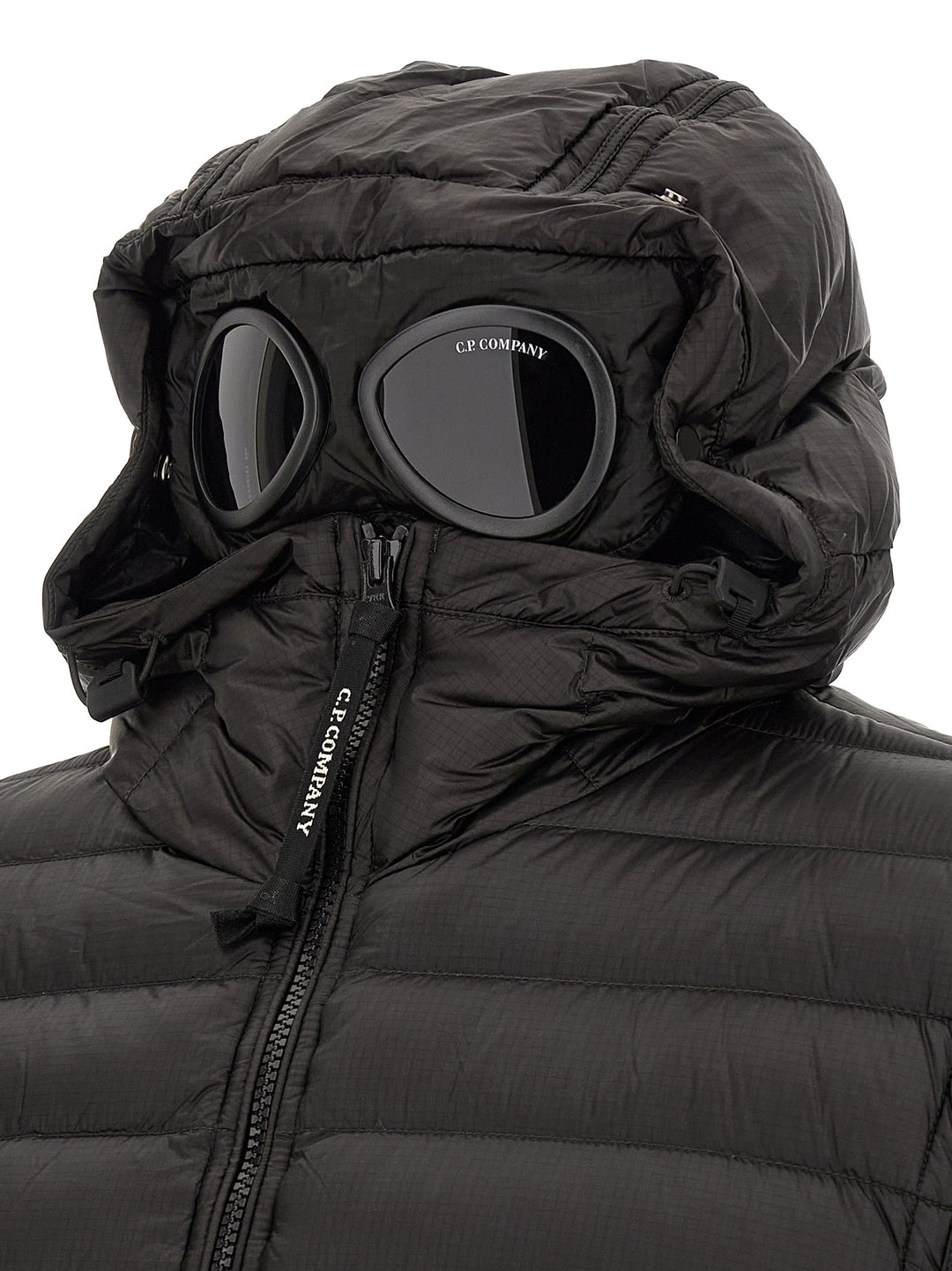 C.P. Company Goggle Puffer Jackets - Black | 866019f10e17a9a206803fb666793512b3a49ca1