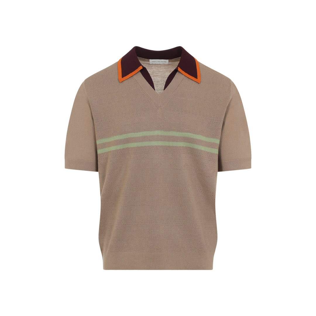 Dries Van Noten Polo - Nude & Neutrals | efad8bd83b3e59b21e9377f398fb613c4f45b2ed