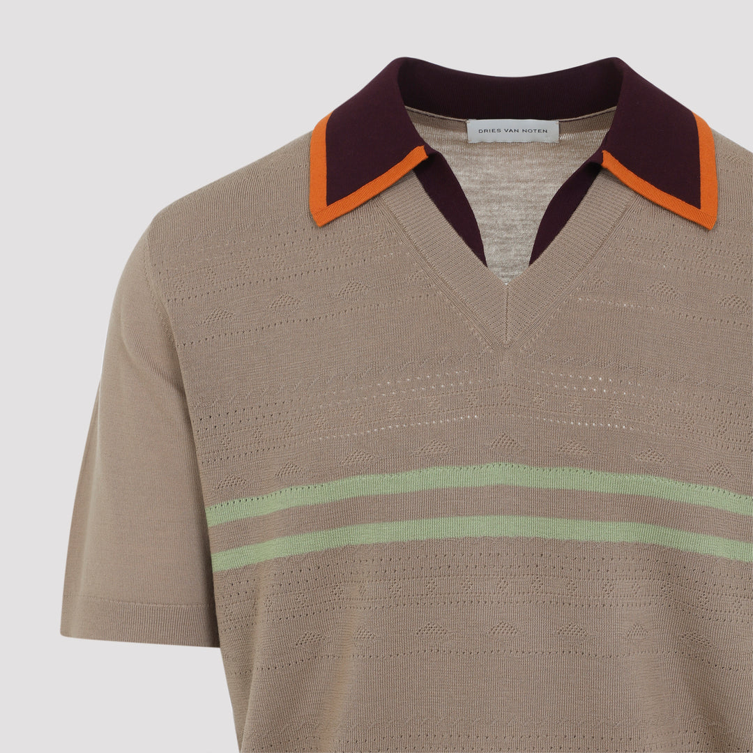 Dries Van Noten Polo - Nude & Neutrals | 470b138d5b5954d7fe6bbaf381954bb32a56e51a