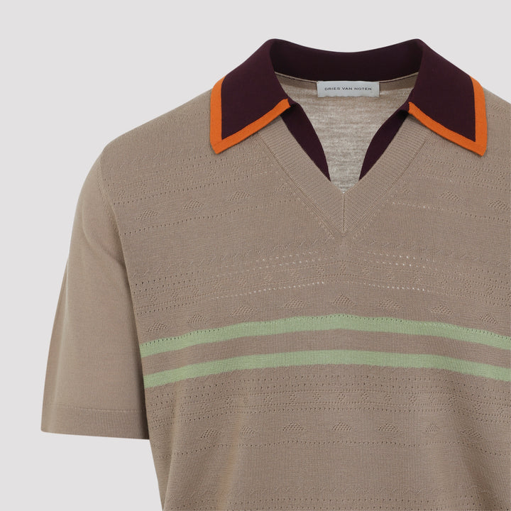 Dries Van Noten Polo - Nude & Neutrals | 470b138d5b5954d7fe6bbaf381954bb32a56e51a