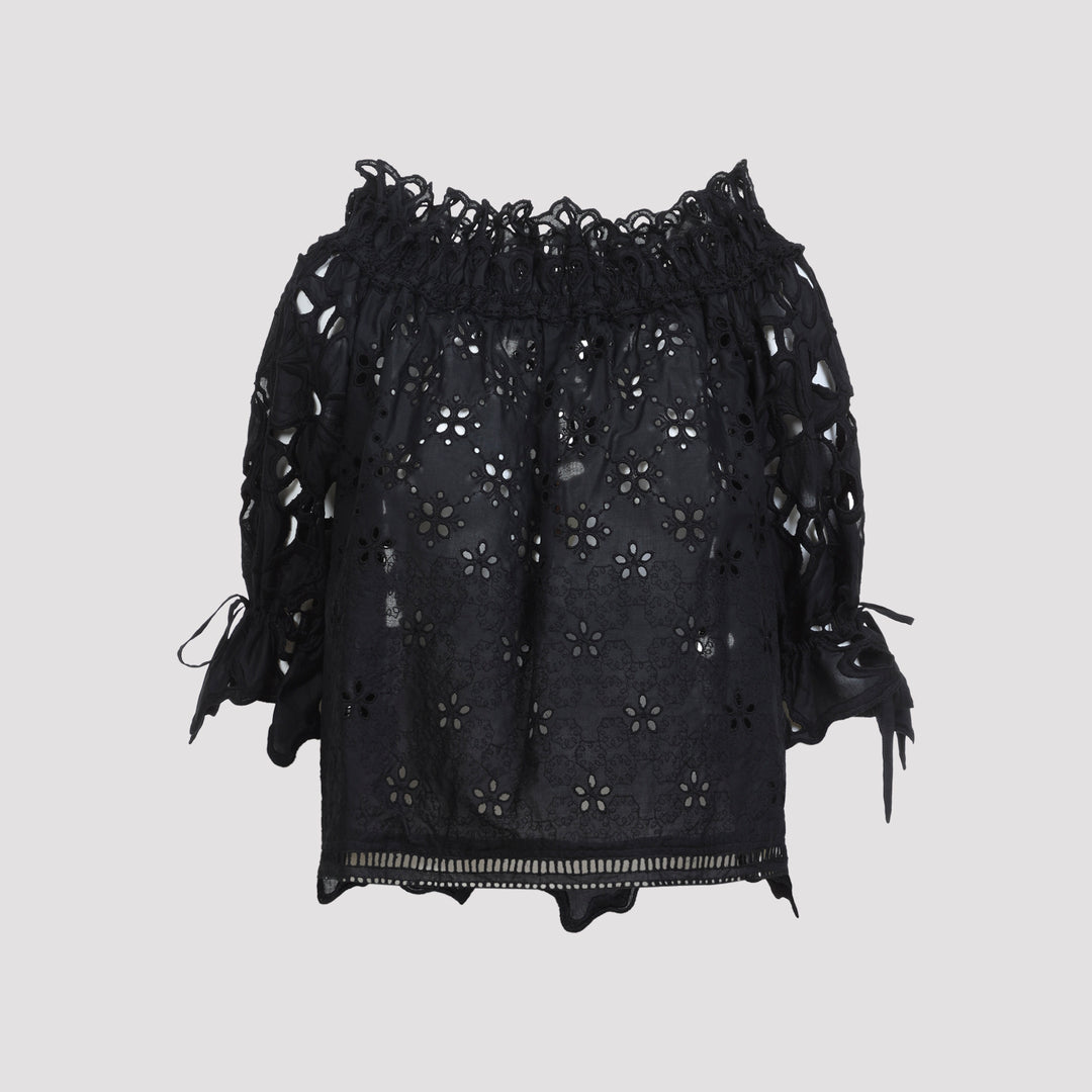 Ermanno Scervino Life Blouse - Black | 433ec2c0dc1c17f97171de3a59a87161e6c8c7d2
