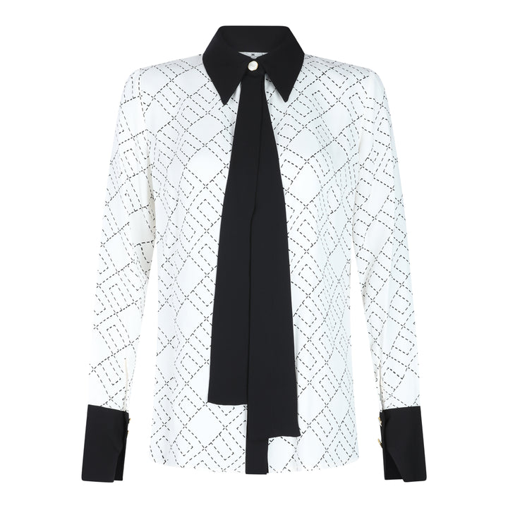 Elisabetta Franchi Shirts - MILK/NERO | 26cc97084656952bfdcd82052d13e85f9fd9478c